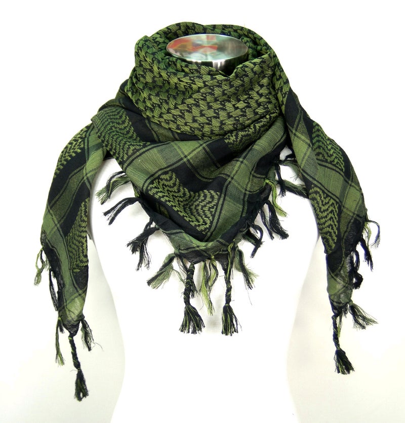 Tapp Collections Premium Shemagh Head Neck Scarf - Green/Black - Image 1
